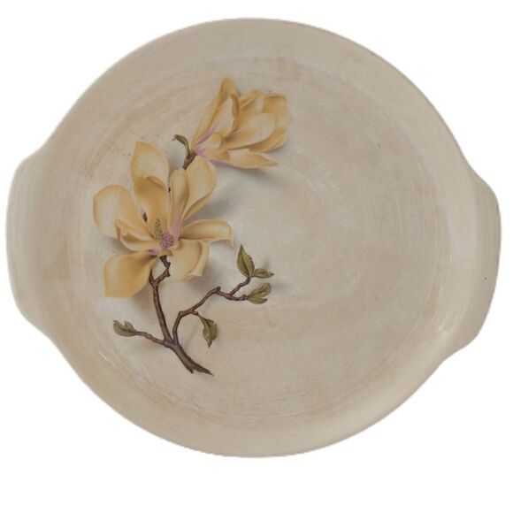 Vintage Universal Oven Proof Platter Chop Plate Tray Magnolia Permacal Pattern. - Picture 16 of 16